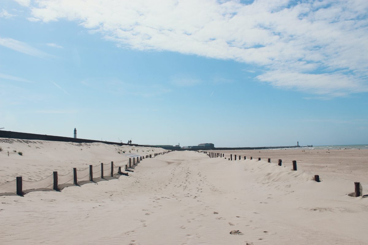 Plage de Dunkerque dans le Nord de la France